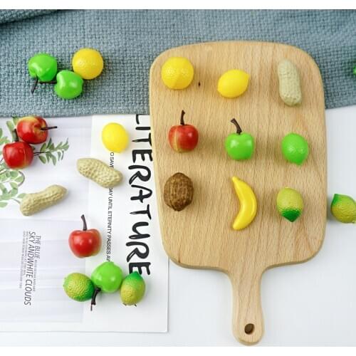Festive Artificial Decorations Fruits Color Plastic Mini False Simulated Apple Lemon Orange Model Store Display Scene 20pc/lot