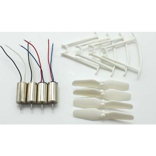 4pcs RC Drone Motors CCW CW Engine Motor Propellers Protective Rings Drone Spare Parts for SYMA X21 X21W X22W Quadcopter