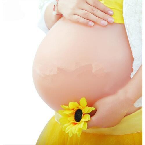 Realistic Twins Fake Belly Silicone Pregnant Belly 4000g or 9~10month Body Shaper for Man Fat Burning Belt