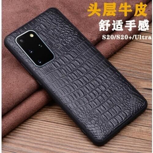 Luxury For Galaxy S20+ Case Leather Tpu Back Cover For Samsung Galaxy S20 Ultra S20 Plus Protective Case Business Black Color
