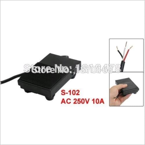 S-102 AC250V 10A SPDT NO NC Nonslip kekuasaan sesaat Footswitch CNC