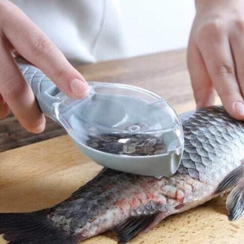 Fish Skin Brush Scraping Fishing Scale Brush Grater Fast Remove Fish knife Cleaning Peeler Scaler Scraper Seafood Kitchen Gadget