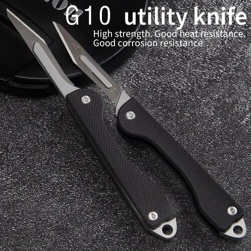 HOMIR Mini Folding Knife G10 Outdoor Camping Self-Defense Knife Durable Pocket EDC Multi-function Kitchen Fruit Survival Knifes