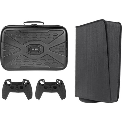 Headphones Storage Bag Carrying Case For PS5 DualSense Controller Housing Shell Shockproof Protective Cover For PS5 Gamepad