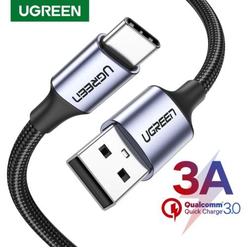 UGREEN Type C Cable Fast USB Charging Cable 3A Micro USB Cable for Samsung Huawei Xiaomi USB C Mobile Phone USB Charge Cord Wire