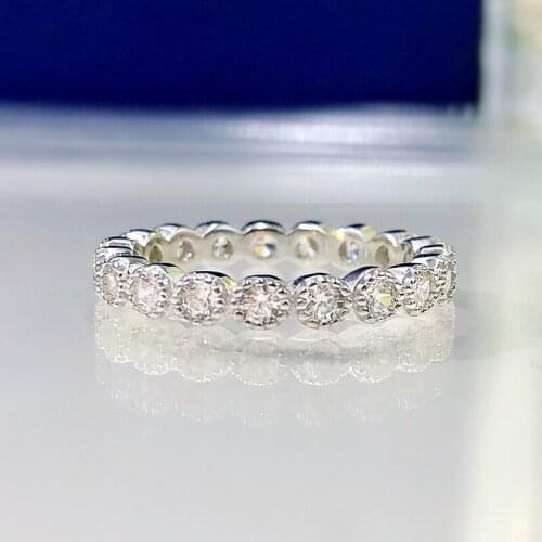 High Quality Simple 2021 New 925 Sterling Silver White Gold Rose Gold Simulated Moissanite Ring Elegant Womens Jewelry Gift