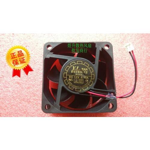 YaLnFAN 6025 D60SH-12 DC12V 0.18A 60*60*25MM 2 line mute fan