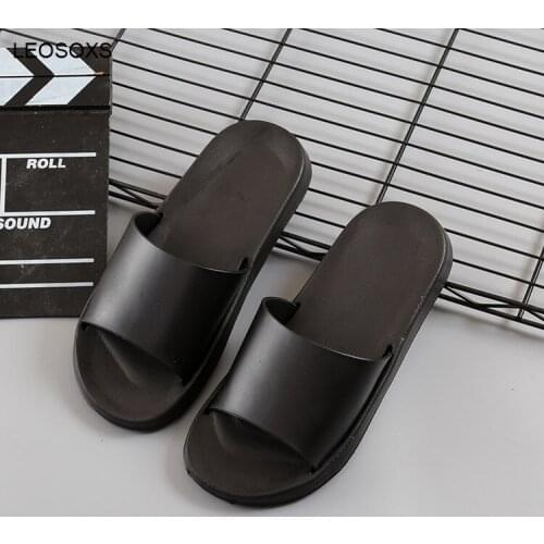 Womens Summer Slippers 2021 New Solid Color Heavy-bottomed Antiskid Beach Shoes Flat Bottomed Womens Shoes