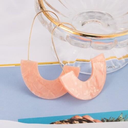 ZWCXWomens Earrings Fashion Jewelry Accessories Acetate Sheet Pink Acrylic Earrings Womens Irregular Earrings 2021 Trend Party
