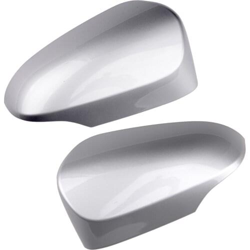 1 Pair ABS Plastic Silver Car Door Mirror Cap Cover fit for Toyota Corolla 2014 2015 2016 2017 2018 2019