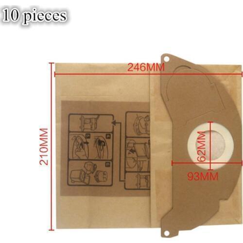 10 pcs Vacuum Cleaner Paper Dust Bag Filter Bag for karcher SE 5.100,SE 6.100,2501,2601,3001,A 2120,NT 181 Pro,SE 2001,SE 3001