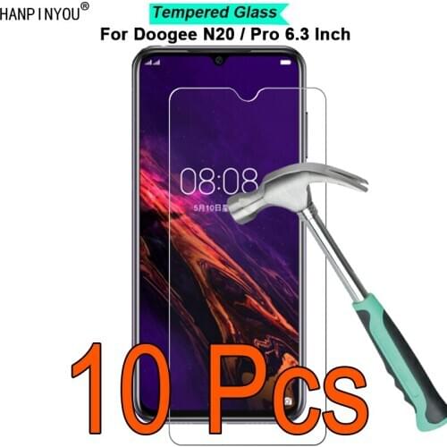 10 Pcs/Lot For Doogee N20 / Pro 6.3" 9H Hardness 2.5D Ultra-thin Toughened Tempered Glass Film Screen Protector Guard