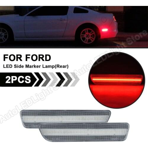 2Pcs For 2005 2006 2007 2008 2009 Ford Mustang 2005 2006 2007 2008 2009 LED Rear Side Fender Marker Light Sidemarker Signal Lamp