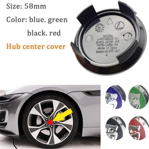 4pcs 58mm Wheel cap Center Covers Hub Caps Emblem for jaguar For XF XJ XKR S TYPE X TYPE XJ8 XK8 Styling