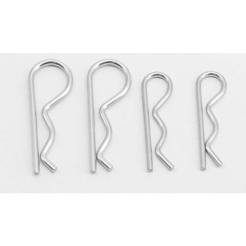 5/10pcs M1 M1.2 M1.6 M1.8 M2 M2.5 M3 M3.5 M4 Steel R Type Spring Cotter Pin Wave Shape Split Clip Clamp Hair Tractor Pin for Car