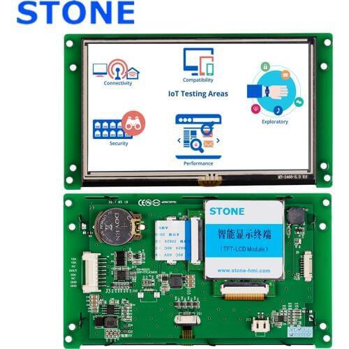 STONE 5 Inch TFT LCD Module with Controller + Program + Touch + UART Serial Interface