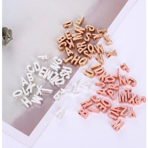 A--Z 26 English alphabet necklace jewelry letter accessories with perforated letters accessories gifts girlfriends small persona