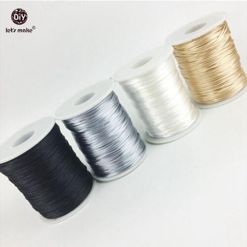 Lets make Teether Accessories Phthalate Free 1mm Nylon Rope Thread DIY Pacifier Chain Necklace Bracelet Wholesale Baby Product