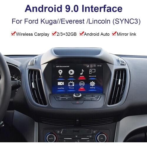Android system car GPS navigation Video interface for Ford Kuga//Everest /Lincoln multimedia player Youtube, Netflix, Carplay