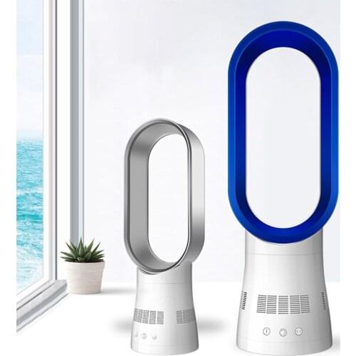 Bladeless Electric Fan 16 inches with Remote Controlled Mute Circulating Shaking Head Children Safe Air Purification Tower Fan