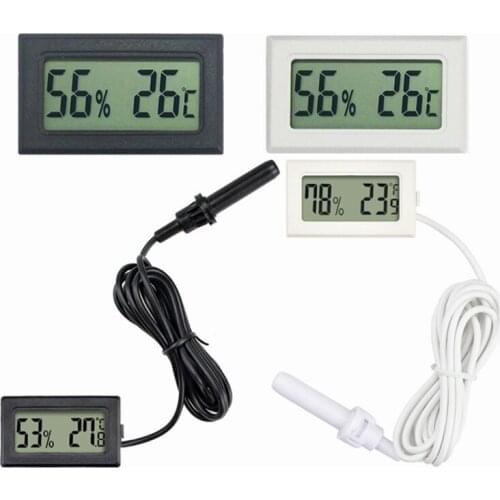 Mini LCD Digital Thermometer for Freezer Temperature -50℃~+80℃ Refrigerator Fridge Thermometer Hygrometer Humidity Meter Gauge