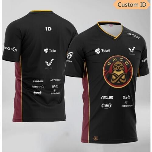 CSGO E-Sports Team ENCE Uniform Jerseys Fans Game T Shirt Customized ID Men Women Tshirt Custom Name Tees Shirt
