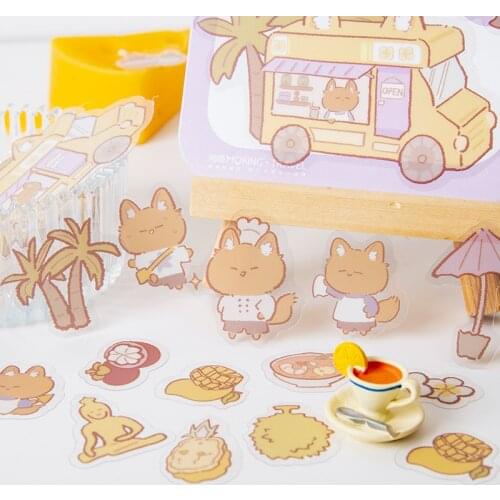 Dimi 30 PCS Animal Food Street Series Deco Stickers Scrapbooking DIY Stick Label Diary Stationery Album Journal Kawaii Sticker