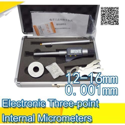 Electronic Three-point Internal Micrometers 12-16mm.0.5-0.65inch.335-04-920 digital Inside micrometer