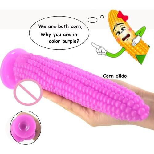 FAAK Vegetable Corn Dildo Big Dildo with Suction Cup Sex Toys for Women Big Anal Plug Flirting Masturbation Products Sex Shop