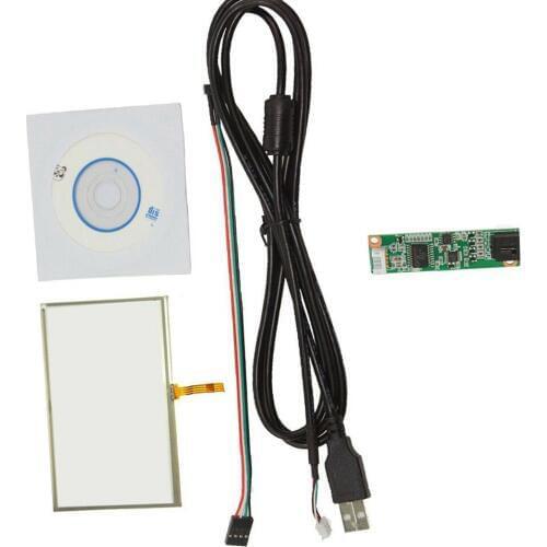 GPS USB Controller Card 5 inch 4 Wire Resistive Touch Panel Glass 117 x 70mm
