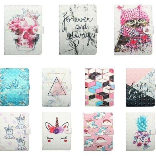 HD 10 2017 Case Capa Fundas Unicorn Skull Flip Leather Stand Cover For Amazon Kindle Fire HD 10 2015 Tablet Cases #C