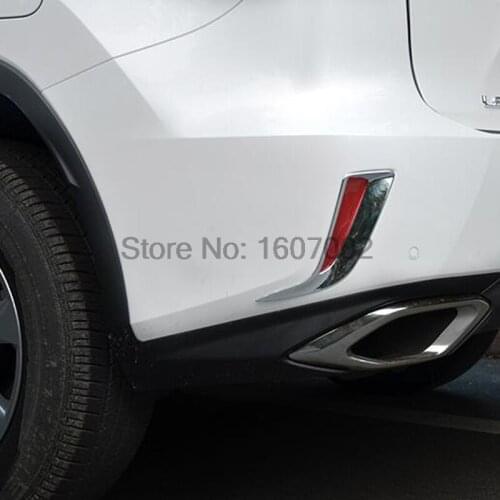 For LEXUS RX 2016 2017 ABS Chromed Rear Fog Light Lamp Cover Car Taillight Foglight Trims Car Styling Auto Accessories