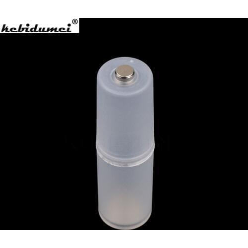 Kebidumei New 6pcs/lot AAA to AA Size Battery Storage Cell Container Batteries Holder Boxes Adapter Transparent Box