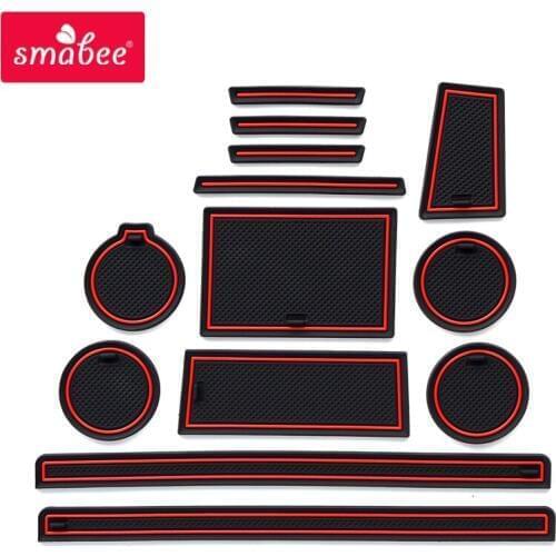 Smabee Gate slot pad Mat For SUZUKI ALTO WORKS (HA36S/HA36V) Non-slip Mats Interior Door Pad/Cup Mat red/white/black