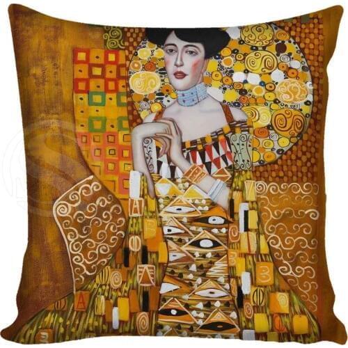 New Custom Pillow Case Gustav Klimt Square Pillowcase zipper Two sides 35x35cm 40x40cm 45x45cm 60x60cm Custom your image