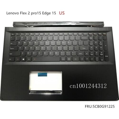 New Original For Lenovo Flex 2 pro15 Edge 15 US Palmrest Upper Case Keyboard Bezel Cover 5CB0G91225