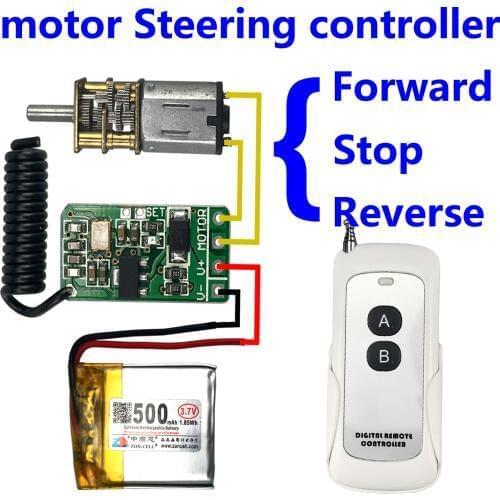 433mhz rf transmitter receiver 3.7v 4.5v 9v 12v motor Forward Reverse steering Controller module wireless remote control switch