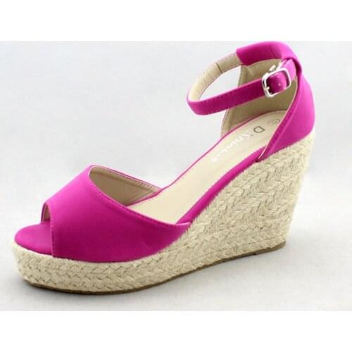 Plus Size 32-44 Thick Bottom Womens Wedges Sandals Fashion Open Toe Ankle Buckle Strap Platform Ladies High Heels Sandals Shoes