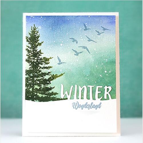 Happy Winter Alphabet Metal Cutting Die Scrapbooking Template DIY Stencil Paper Card Photo Making Embossing Handmade Decoration