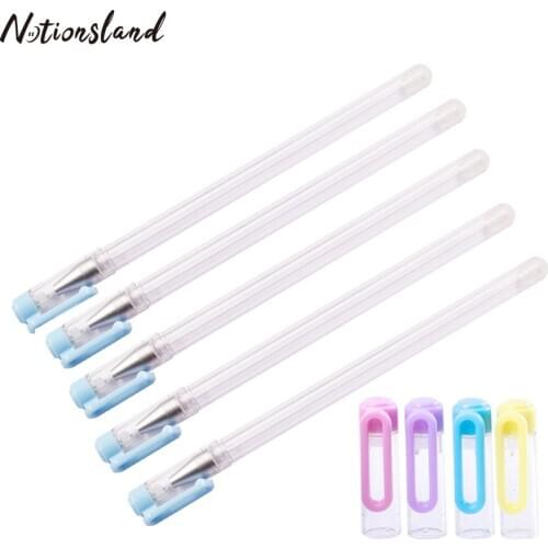 Mix 10pcs Plastic Pen Case for Fabric Marker Refill Transparent Penholder Storage Holder Supplies