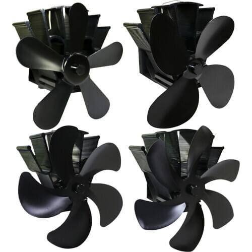 Heat Powered Stove Fan Log Wood Burner Fan Home Efficient Heat Distribution