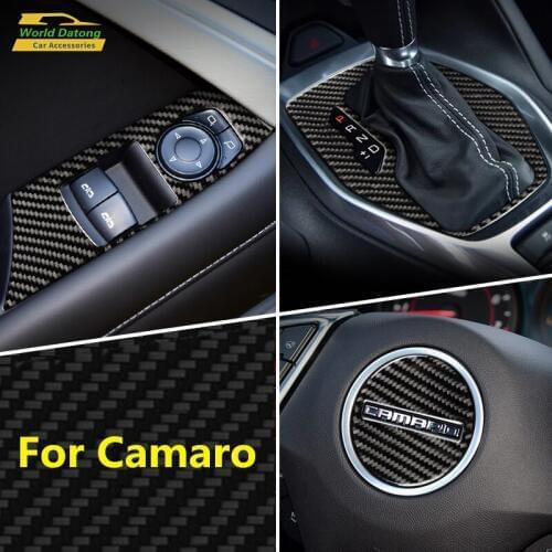 Real Carbon fiber interior modification cover trim for Chevrolet Camaro 2017 2018 2019