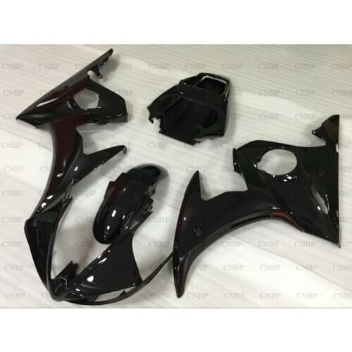 YZFR6 2003 - 2005 Full Body Kits YZF R6 03 04 Body Kits YZF600 R6 2003 glossy Black Plastic Fairings