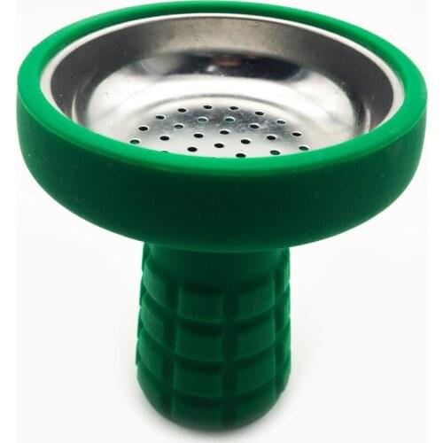 Green color 1 pc Silicon Shisha No Odor Hookah Bowl Silicone Head for shisha Charcoal Hose Hookah bowl accessories