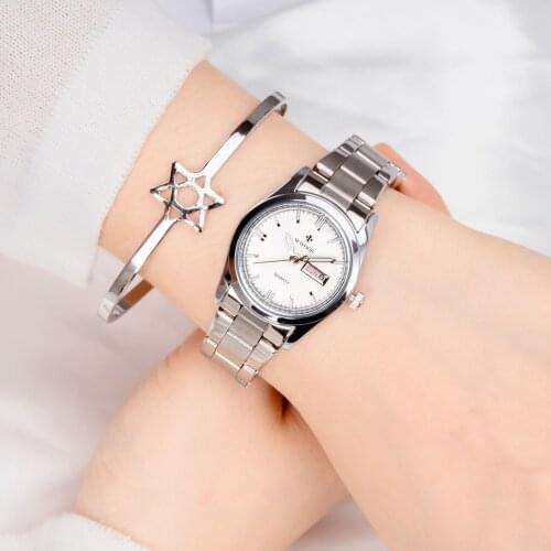 WWOOR New Top Brand Simple Women Watch Casual Stainless Steel Quartz Fashion Elegant Calendar Waterproof Wristwatch Montre Femme