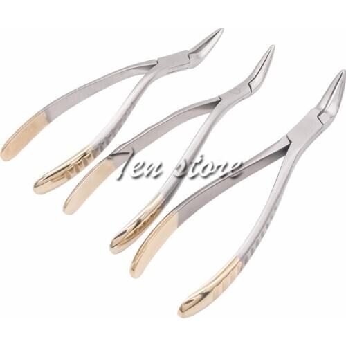 1 pcs Minimally invasive tooth root fragment tooth extraction forcep dental pliers curved mandibular jaw instrument teeth