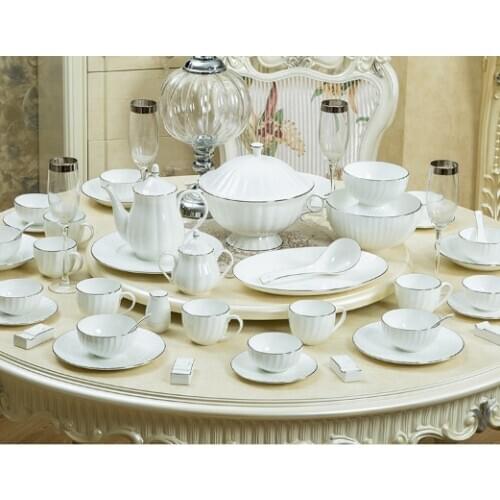 2021 Fashion Tableware European Combination Dishes Ceramic Tableware Nordic Style Tableware Set Household Dishes Dinnerware Sets