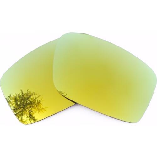 24K Gold Mirrored Polarized Replacement Lenses for Twitch Sunglasses Frame 100% UVA & UVB