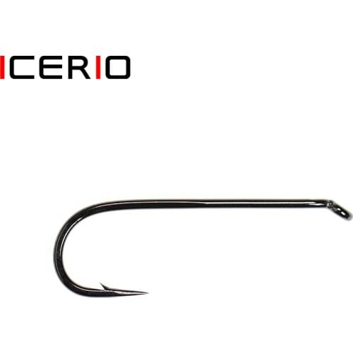 ICERIO 30PCS 4X Length Standard Gap Forged Hooks Woolly Buggers Muddlers Zonkers Streamers Fly Tying Hook