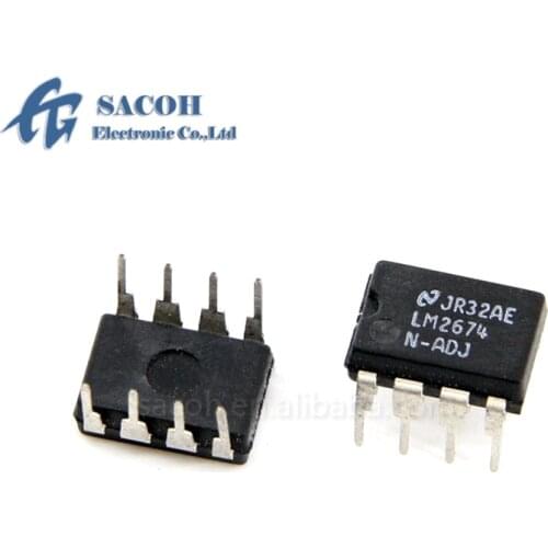 5PCS/lot New OriginaI LM2674N-ADJ LM2674N-ADJ/NOPB or LM2674N-5.0 LM2674N-3.3 LM2674N-12 LM2674N LM2674 DIP-8 Voltage Regulator